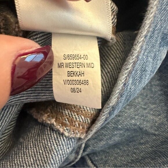 Old Navy Western Equestrian High-Rise Drapey Denim Midi Skirt Size 4 - Picture 12 of 14